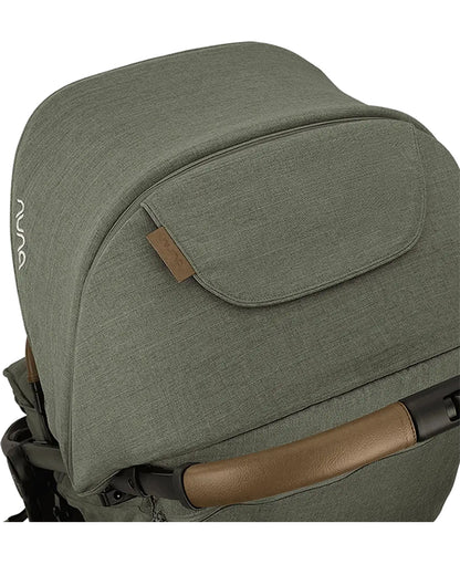 Nuna TRVL LX Cabin Friendly Baby Stroller-With Cup Holder-One Hand Fold-Big Rear Wheels-Car Seat Compatible-Includes Rain Cover & Travel Bag-2 Years Warranty-Pram for 0 to 4Y (Upto 22Kg)-Pine