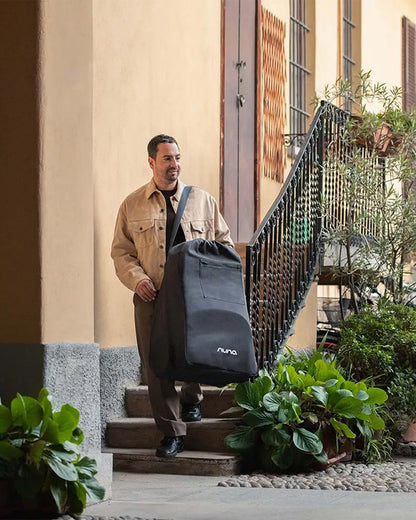 Nuna TRVL LX Cabin Friendly Baby Stroller-With Cup Holder-One Hand Fold-Big Rear Wheels-Car Seat Compatible-Includes Rain Cover & Travel Bag-2 Years Warranty-Pram for 0 to 4Y (Upto 22Kg)-Pine