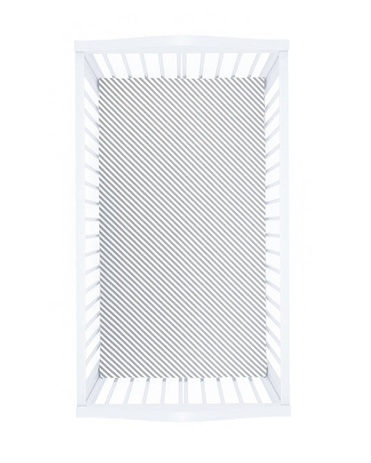 Abracadabra Flat Bedsheet-Starry Night-100% Natural Premium Cotton-Grey & White-Pack of 2 Baby Bedsheets-For Infants