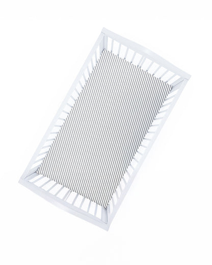 Abracadabra Flat Bedsheet-Starry Night-100% Natural Premium Cotton-Grey & White-Pack of 2 Baby Bedsheets-For Infants