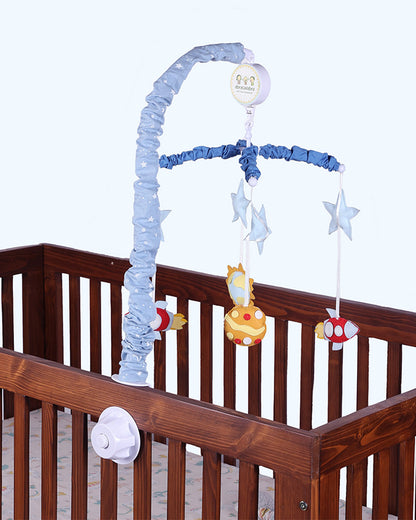Abracadabra Musical Cot Mobile-Rocketman-Stimulates Baby's Visual & Auditory Senses-For Calm Baby Sleep