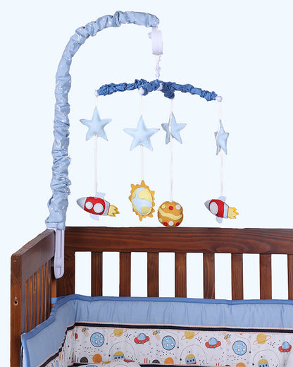 Abracadabra Musical Cot Mobile-Rocketman-Stimulates Baby's Visual & Auditory Senses-For Calm Baby Sleep