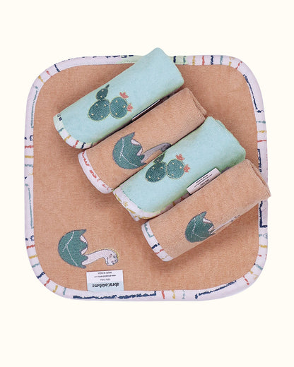 Abracadabra Baby Face Towel-100% Terry Cotton-D for Dino-Pack of 5