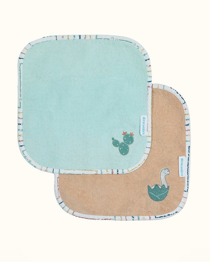 Abracadabra Baby Face Towel-100% Terry Cotton-D for Dino-Pack of 5