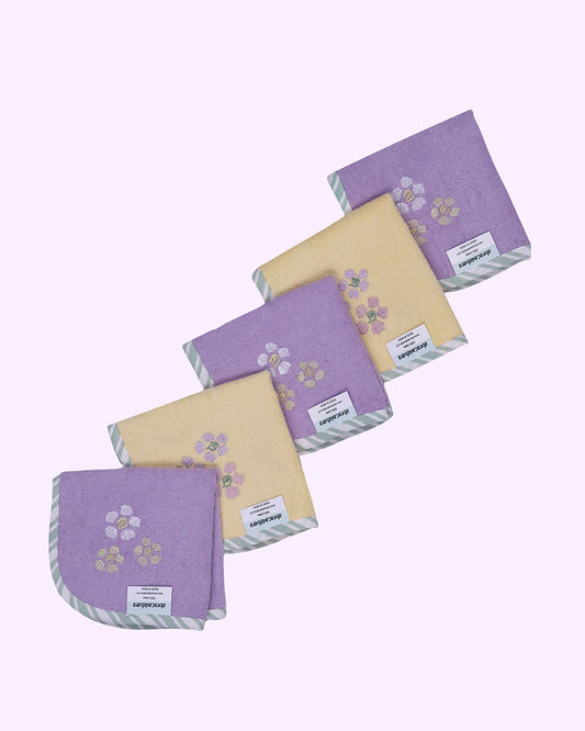 Abracadabra Baby Face Towel-100% Terry Cotton-Villandry-Pack of 5