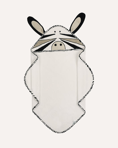 Abracadabra Hooded Baby Bath Towel Set-100% Terry Cotton-With 2 Face Washers-Zebra