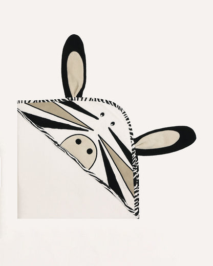 Abracadabra Hooded Baby Bath Towel Set-100% Terry Cotton-With 2 Face Washers-Zebra