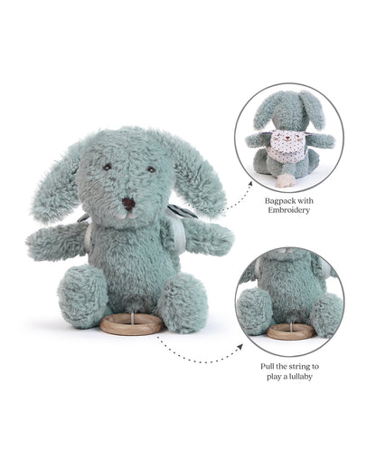 Abracadabra Alfie The Bunny Musical Toy With Backpack-Encourages Sensory Exploration-Promotes Hand Eye Coordination-For Newborn