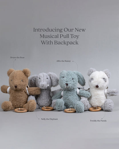 Abracadabra Alfie The Bunny Musical Toy With Backpack-Encourages Sensory Exploration-Promotes Hand Eye Coordination-For Newborn