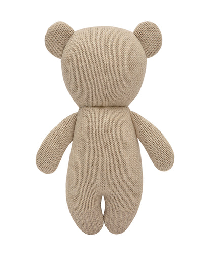Abracadabra Milo The Teddy Knitted Rattle Toy-Breathable & Lightweight-Soft Toy-Brown-For Newborn
