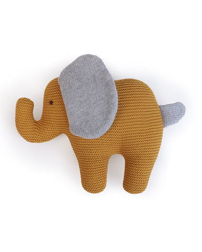 Abracadabra Eli The Elephant Knitted Soft Toy-Encourages Comfort & Imagination-Yellow-For Newborn