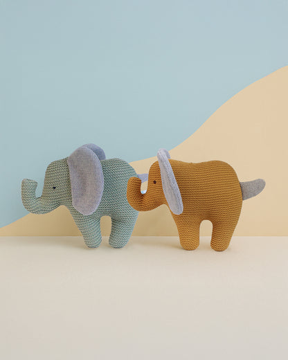 Abracadabra Eli The Elephant Knitted Soft Toy-Encourages Comfort & Imagination-Yellow-For Newborn