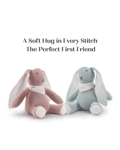 Abracadabra Millie The Bunny Knitted Soft Toy-Encourages Comfort & Imagination-Pink-For Newborn