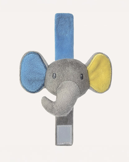 Abracadabra Elephant Wrist Rattle Toy-Adjustable Soft Strap-Promotes Motor Skills-For Newborn