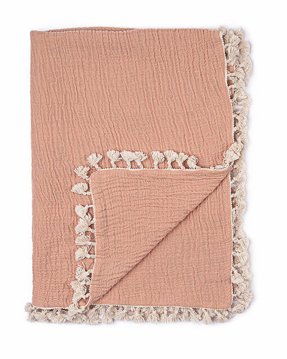 Crane Baby 6 Layer Muslin Blanket-Copper-For Infants