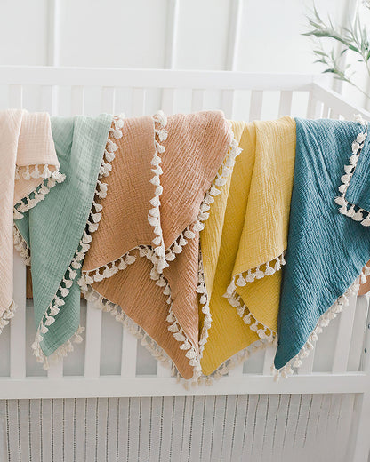 Crane Baby 6 Layer Muslin Blanket-Copper-For Infants