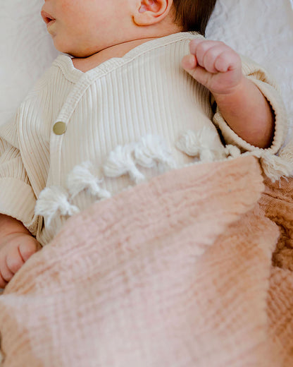 Crane Baby 6 Layer Muslin Blanket-Copper-For Infants