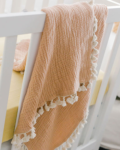 Crane Baby 6 Layer Muslin Blanket-Copper-For Infants