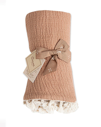 Crane Baby 6 Layer Muslin Blanket-Copper-For Infants