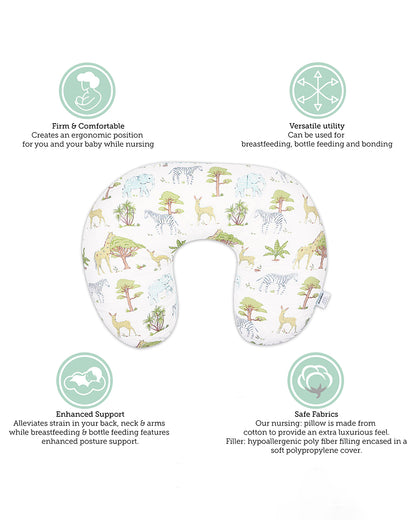 Abracadabra Cotton Nursing Pillow-Savanna-U Shaped-Multi Purpose-For Nursing