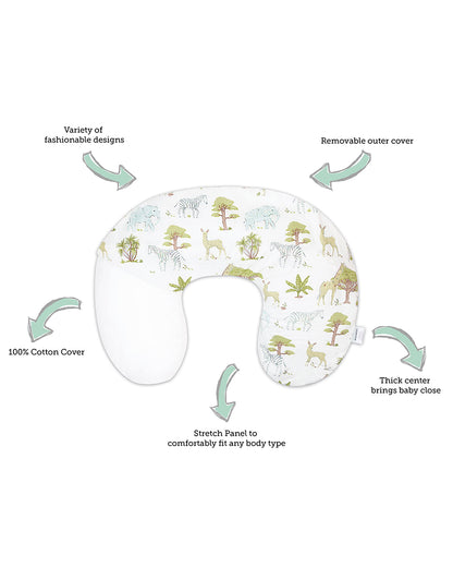 Abracadabra Cotton Nursing Pillow-Savanna-U Shaped-Multi Purpose-For Nursing