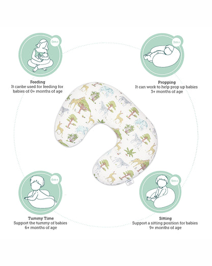 Abracadabra Cotton Nursing Pillow-Savanna-U Shaped-Multi Purpose-For Nursing