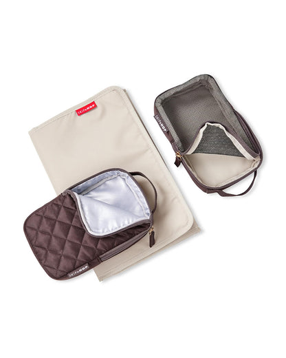 Skip Hop Forma Diaper Bag-Backpack-With Changing Pad-Extra Wide Opening & Lightweight Quilted Design-Chocolate