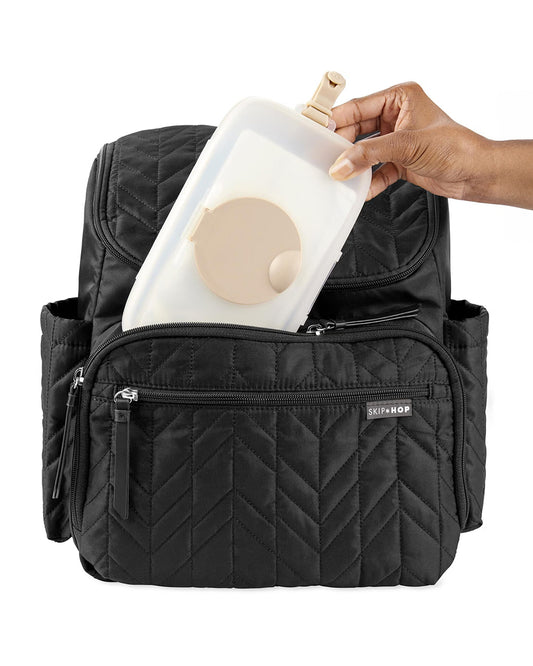 Skip Hop Grab & Go Snug Seal Wipe Case With Silicone Strap For On The Go-Oat