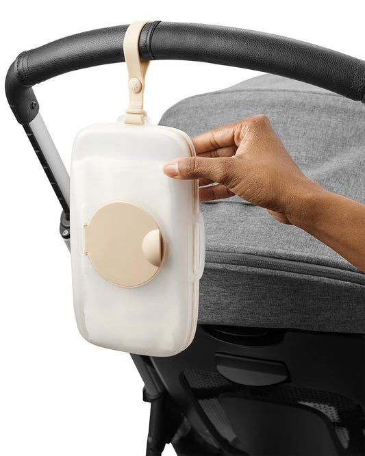 Skip Hop Grab & Go Snug Seal Wipe Case With Silicone Strap For On The Go-Oat