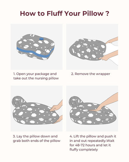 Momcozy Nursing Pillow For Comfortable Breastfeeding-Versatile Use-With Adjustable Waist Strap-100% Cotton Cover-Grey