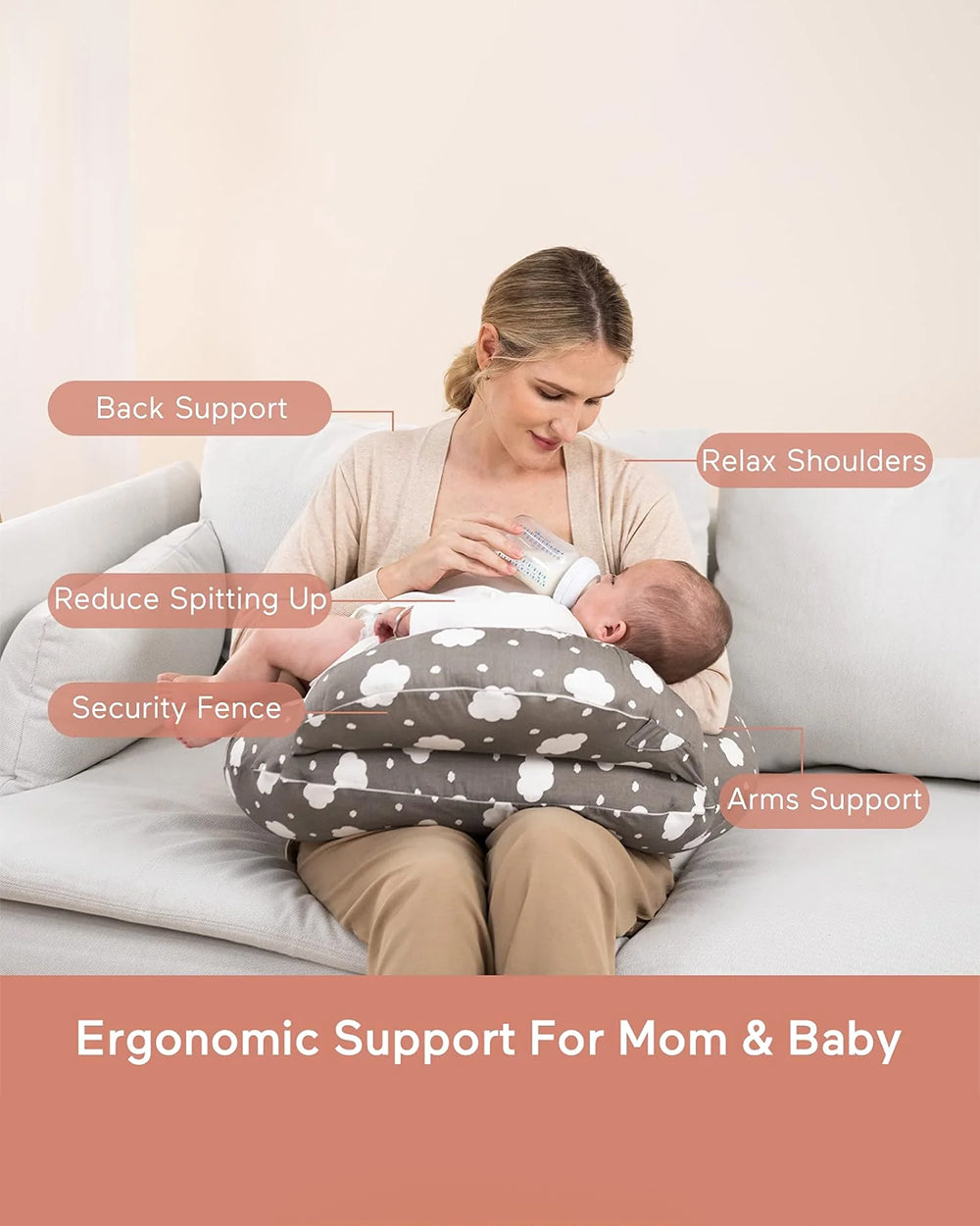 Momcozy Nursing Pillow For Comfortable Breastfeeding-Versatile Use