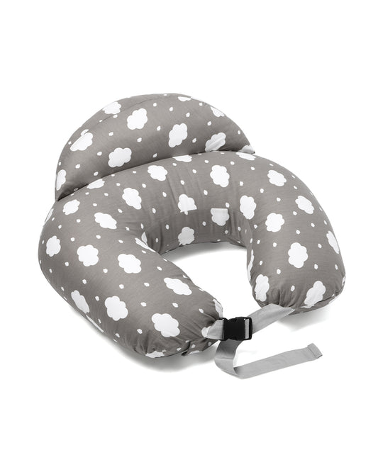 Momcozy Nursing Pillow For Comfortable Breastfeeding-Versatile Use-With Adjustable Waist Strap-100% Cotton Cover-Grey