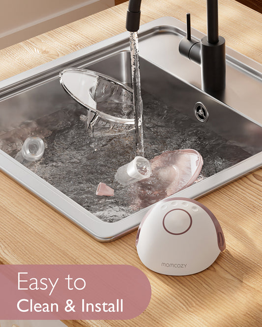 Momcozy M6 Wearable Electric Breast Pump-2nd-Gen Motor for Powerful Suction-3 Modes & 9 Levels-Flange Size-24mm-Red-Pack of 2