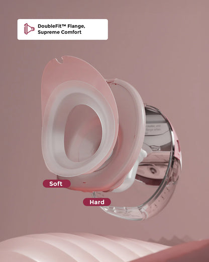 Momcozy M6 Wearable Electric Breast Pump-2nd-Gen Motor for Powerful Suction-3 Modes & 9 Levels-Flange Size-24mm-Red-Pack of 2