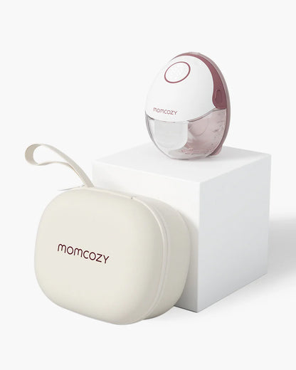 Momcozy M6 Wearable Single Electric Breast Pump-2nd-Gen Motor for Powerful Suction-3 Modes & 9 Levels-Flange Size-24mm-Red