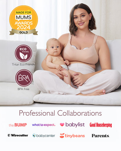 Momcozy M6 Wearable Single Electric Breast Pump-2nd-Gen Motor for Powerful Suction-3 Modes & 9 Levels-Flange Size-24mm-Red