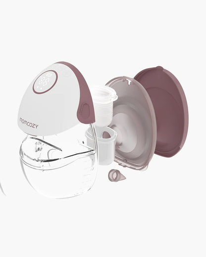 Momcozy M6 Wearable Single Electric Breast Pump-2nd-Gen Motor for Powerful Suction-3 Modes & 9 Levels-Flange Size-24mm-Red