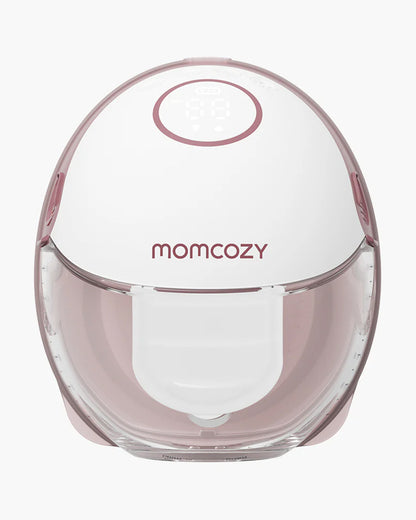 Momcozy M6 Wearable Single Electric Breast Pump-2nd-Gen Motor for Powerful Suction-3 Modes & 9 Levels-Flange Size-24mm-Red