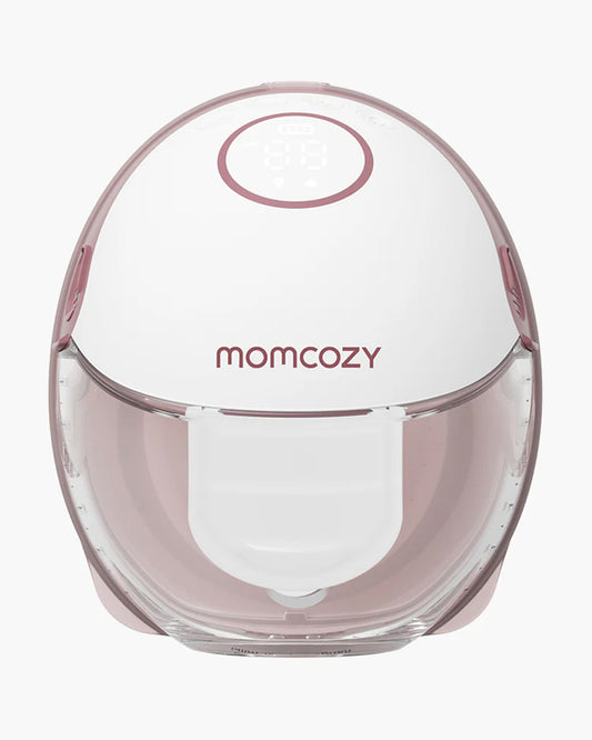Momcozy M6 Wearable Single Electric Breast Pump-2nd-Gen Motor for Powerful Suction-3 Modes & 9 Levels-Flange Size-24mm-Red