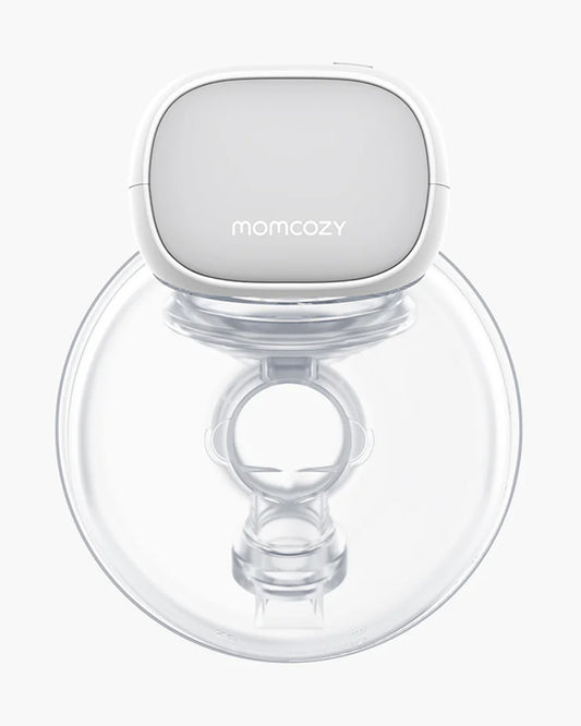 Momcozy S9 Pro Wearable Breast Pump-Portable, Silicone Material, With Long Battery Life-Flange Size 24mm-Hands free design with 2 modes and 9 Levels-LED Display-Quiet Motor-Grey-Pack of 2