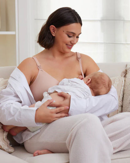 Momcozy Ultra Soft & Omni Maternity Nursing Bra-Wire Free & Padded-Front Clasps-Full Coverage-Skin