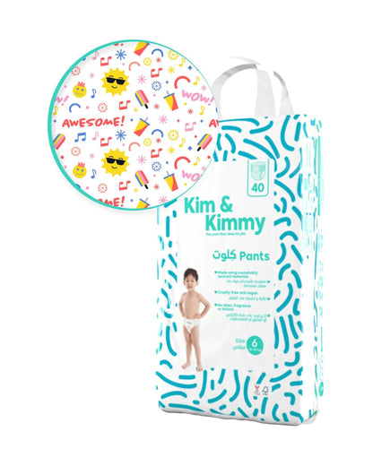 Kim & Kimmy Summer Icons Diaper Pants-Size 6 (15-20Kg)-With Wetness Indicator