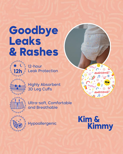 Kim & Kimmy Summer Icons Diaper Pants-Size 6 (15-20Kg)-With Wetness Indicator