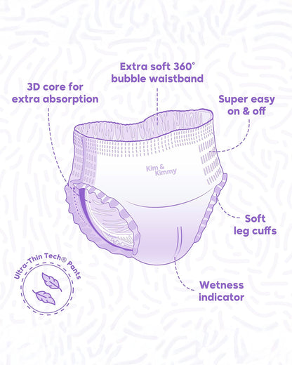 Kim & Kimmy Summer Icons Diaper Pants-Size 6 (15-20Kg)-With Wetness Indicator