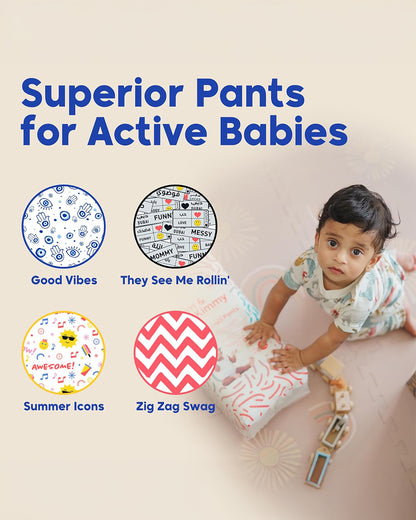Kim & Kimmy Summer Icons Diaper Pants-Size 6 (15-20Kg)-With Wetness Indicator