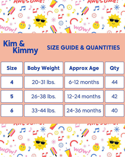 Kim & Kimmy Summer Icons Diaper Pants-Size 6 (15-20Kg)-With Wetness Indicator