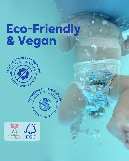 Kim & Kimmy Starfish Splash Swim Diaper Pants-Medium (6-11Kg)-With Soft & Non-Swelling Waistband