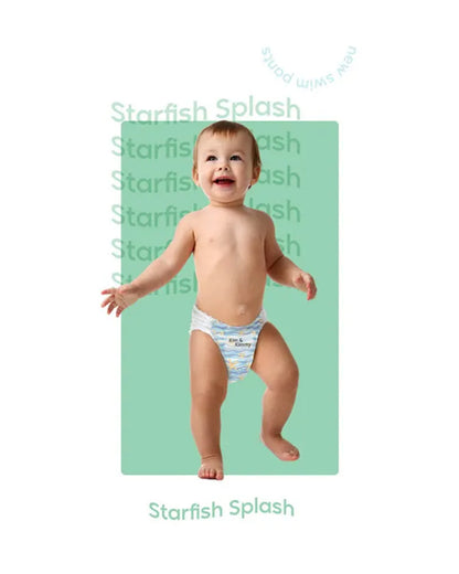 Kim & Kimmy Starfish Splash Swim Diaper Pants-Extra Large (12+Kg)-With Soft & Non-Swelling Waistband