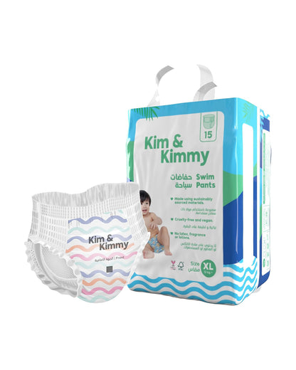 Kim & Kimmy Wave Riders Swim Diaper Pants-Extra Large (12+Kg)-With Soft & Non-Swelling Waistband