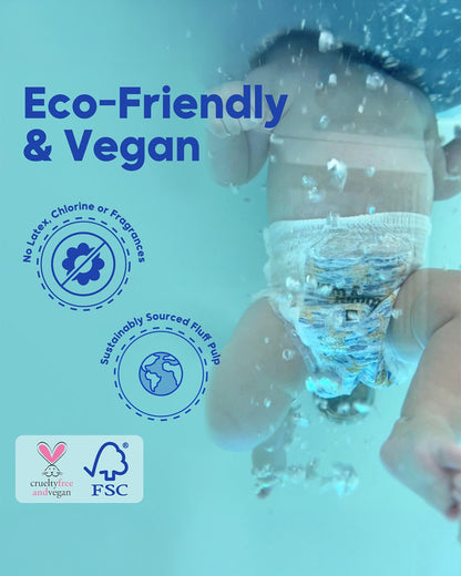 Kim & Kimmy Wave Riders Swim Diaper Pants-Extra Large (12+Kg)-With Soft & Non-Swelling Waistband